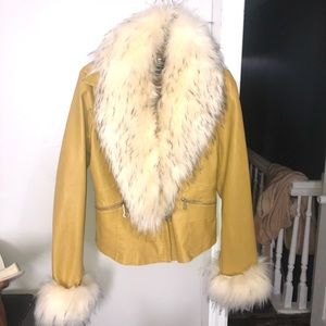 Leather Jacket w/ Fur